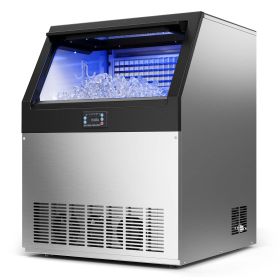 Commercial Ice Maker Machine with Pump, 360 lbs/24h with 85 lbs Storage Capacity, Built-in/Freestanding/Under Counter