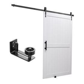 Sliding Barn Door, 48 x 84 inch, High-Strength MDF Panel, Barn Door with Hardware Kit, Water-Proof PVC Surface, Easy to Install, H-Frame