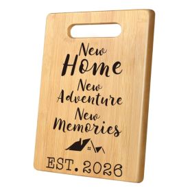 Housewarming Gifts New Home Cutting Board 2026 Apartment Gift Idea New Adventure Memories (Option: Brown)